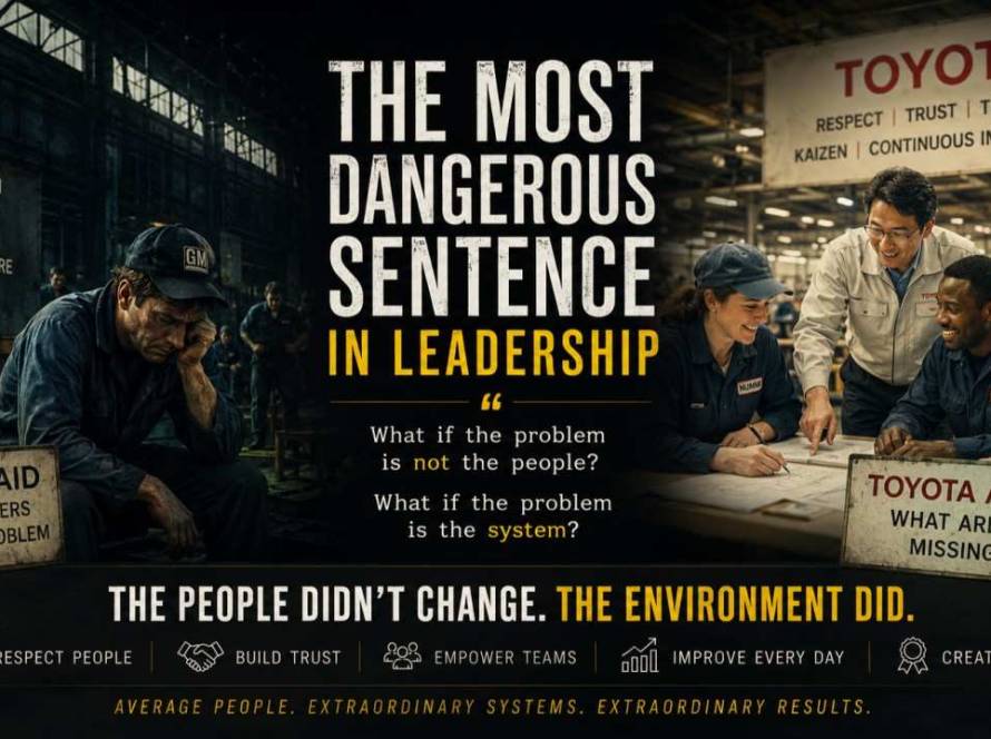 most dangerous sentence in leadership